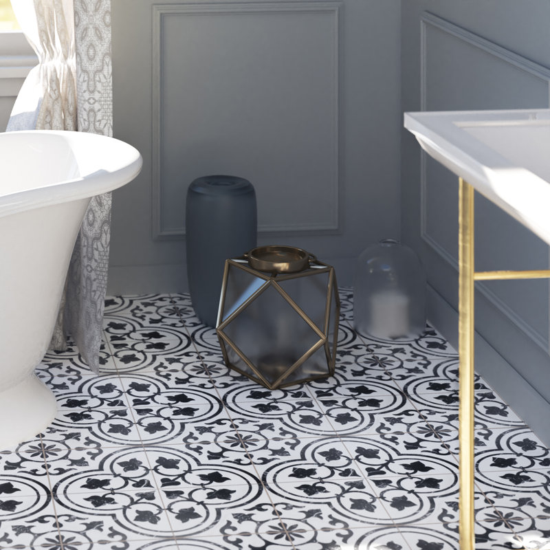 Merzoni 18" x 18" Porcelain Patterned Wall & Floor Tile