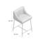 Upholstered Stool with Metal Frame-1222329975