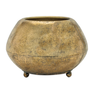 Antique Style Metal Container 10"D
