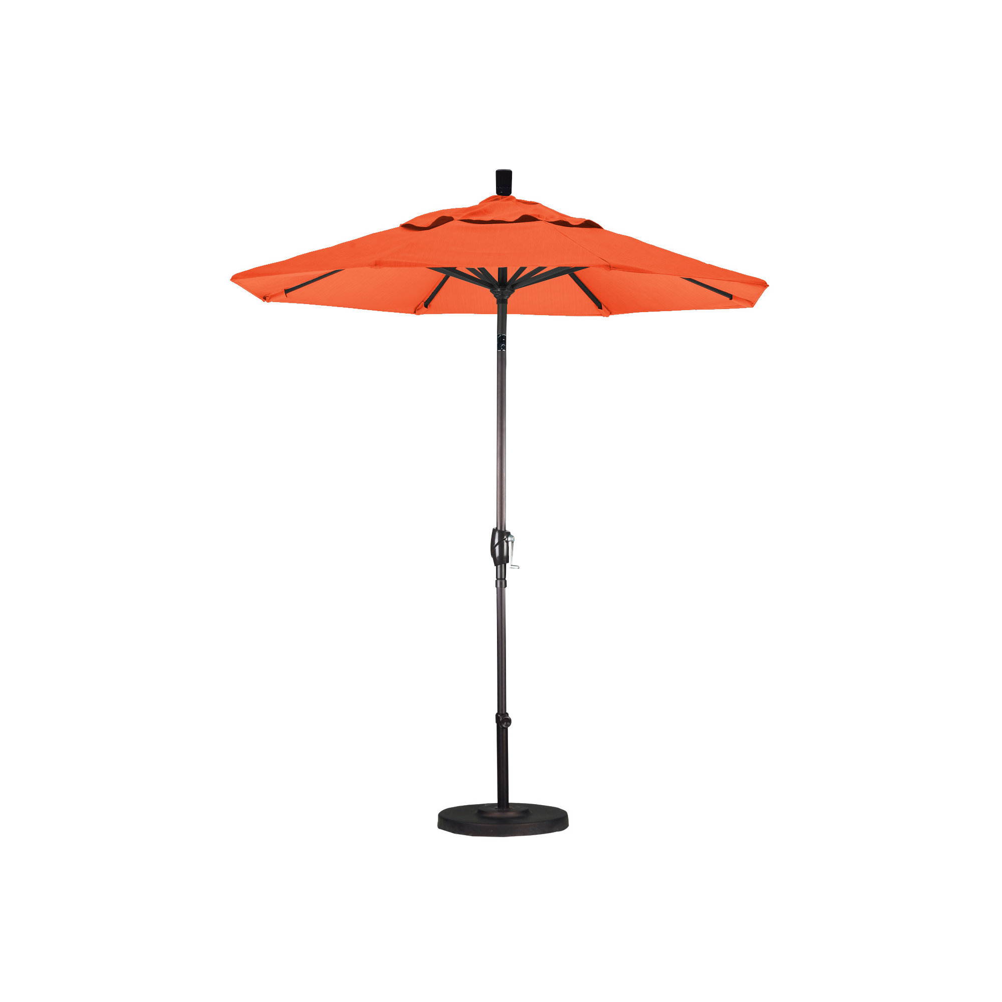 90'' Outdoor Umbrella, Canvas Tangerine Sunbrella® Canvas, Sunbrella®, Black