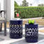 Ensemble de tables d'appoint en métal durable et résistant à la rouille, polyvalent pour le jardin et le patio, design moderne avec motif à découpes élégant-874225819
