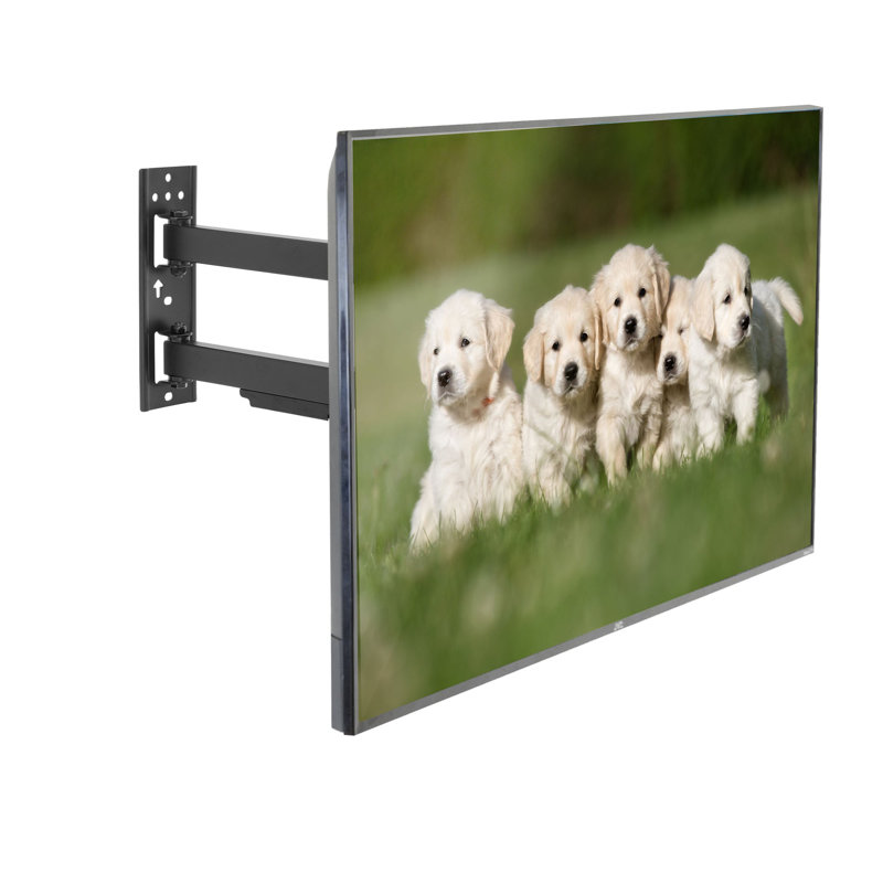Heavy Duty Black Steel Full Motion TV Wall Mount for 37-80 Inch Screens