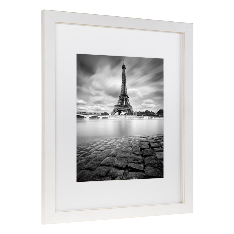 Modern & Contemporary, 11" H x 14" W x 0.5" D, White, White Framed