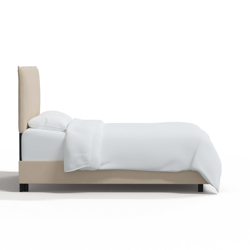 Bessinger Upholstered Standard Bed, King, Classic Linen Linen