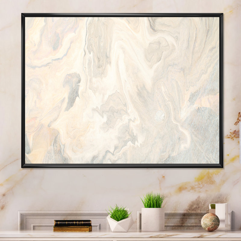 «Wave Art», impression sur toile Floater, H 30 po x l 40 po x P 1,5 po, Cadre flottant noir