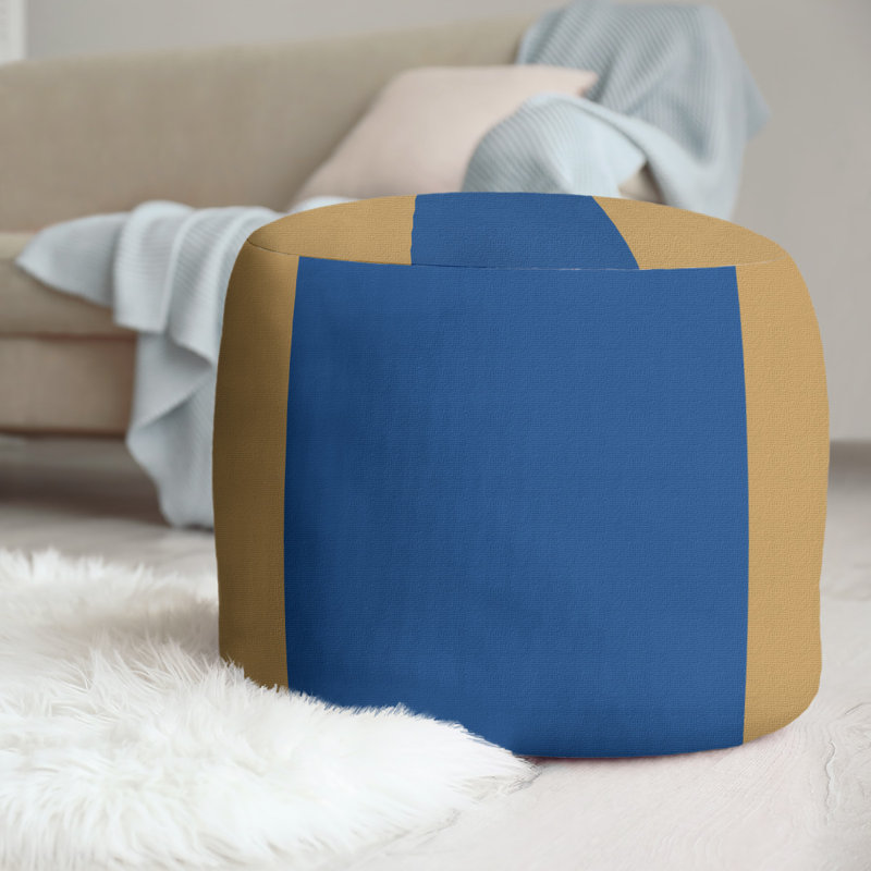 repose-pieds rond 20,5", Or / bleu royal