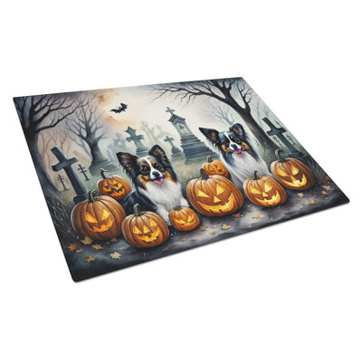 Papillon Spooky Halloween Glass Cutting Board Large