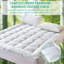 Luxury 10cm Extra Thick Bamboo Mattress Topper - 1000GSM Cloud-Like Plush Topper - Hypoallergenic, Cooling & Hotel Quality-180807219