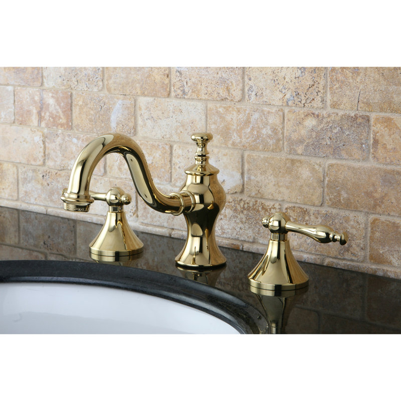 Robinet de salle de bain espacé Kingston, Laiton poli