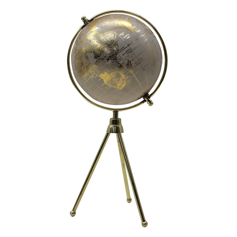 Resin Tabletop Globe, 45cm H x 20cm W x 23cm D