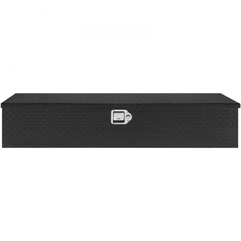 Heavy Duty Aluminum Truck Bed Tool Box, Diamond Plate Tool Box with Side Handle and Lock Keys