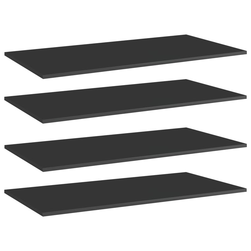 Tablettes flottantes étagères murales, H 0,6 po x l 39,4 po x P 19,7 po, Noir très lustré