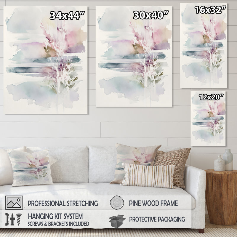 «Quietude in Mute Pastel V», reproduction sur toile, H 44 po x l 34 po x P 1,5 po, Toile tendue