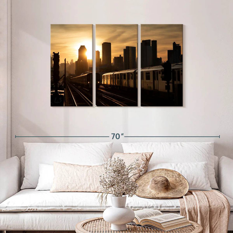 Sireci NYC Subway Sunset, 28" H x 45" W