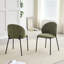 Fabric Upholstered Side Chair in Green