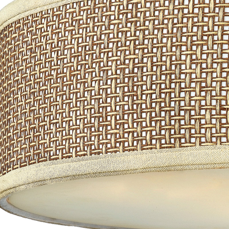 Zen Rattan Flush Mount