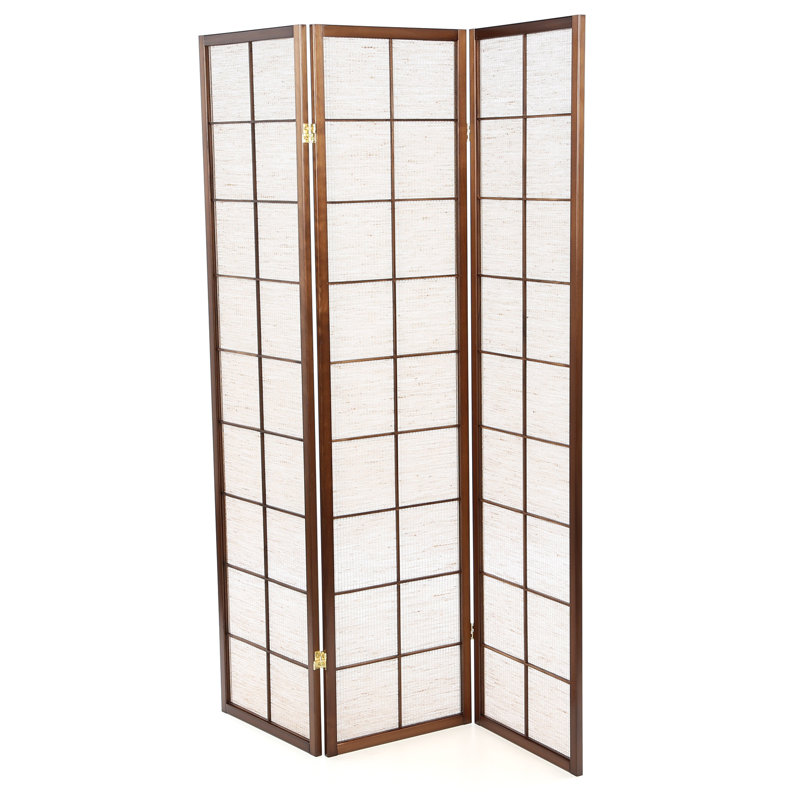 52'' W x 70.5'' H 3 - Panel Solid Wood Folding Room Divider