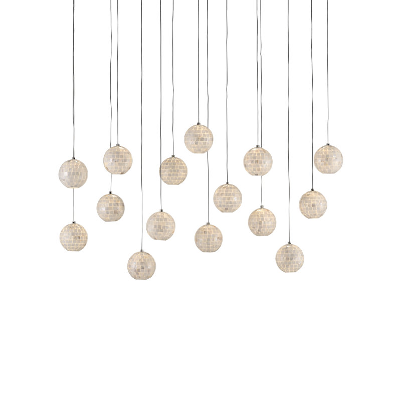 Luminaire suspendu en forme de globe à 15 lumières Finhorn