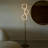 Saturn 66" Modern LED Floor Lamp with 3 Removable Ring Lights and Gold Finish, 3-Way Dimming