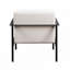 Fauteuil d'appoint en métal blanc Millie