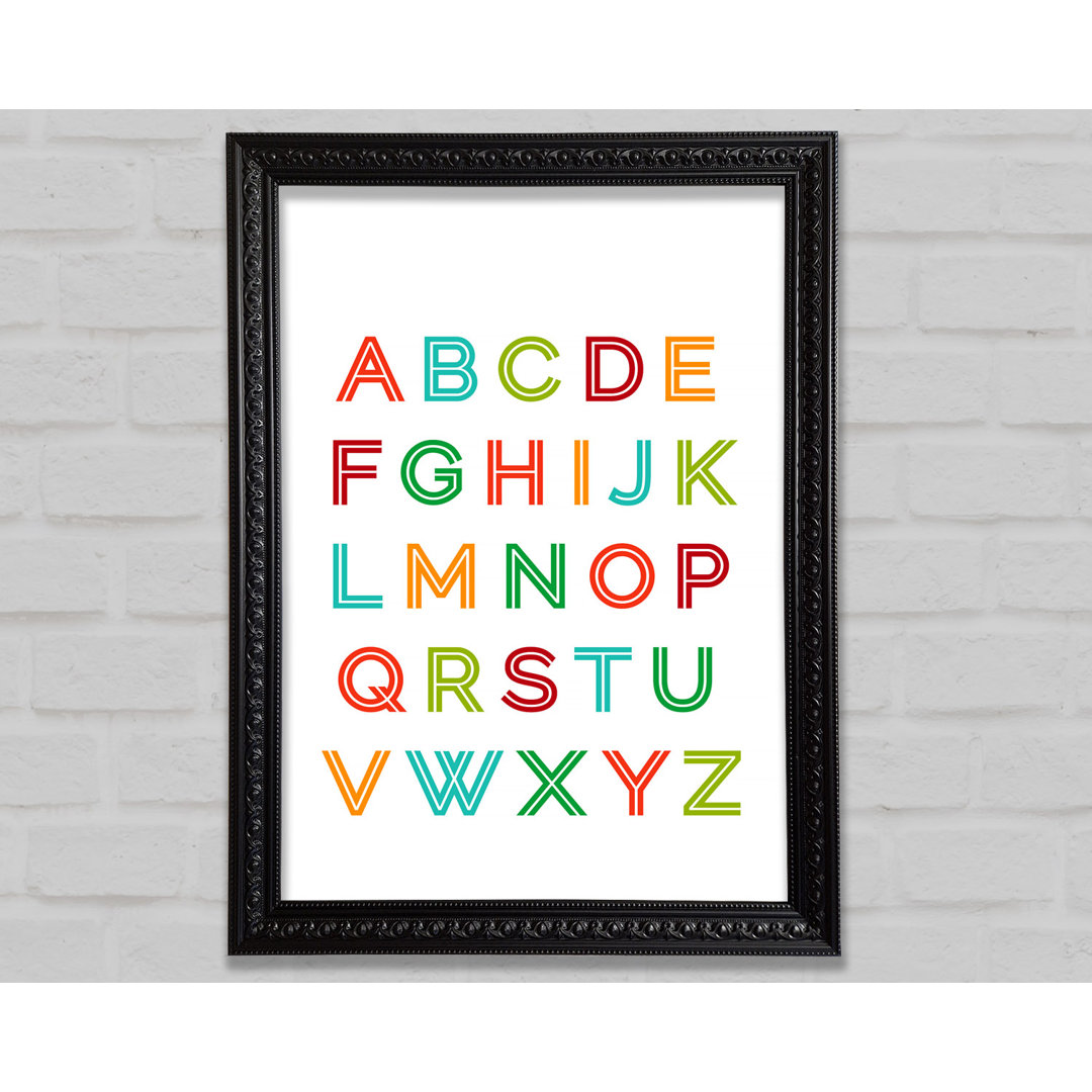 Alphabet Colours - Einzelne Bilderrahmen Kunstdrucke