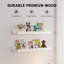 Ensemble de 4 tablettes flottantes blanches pour enfants pour chambre d'enfant, étagères murales en bois