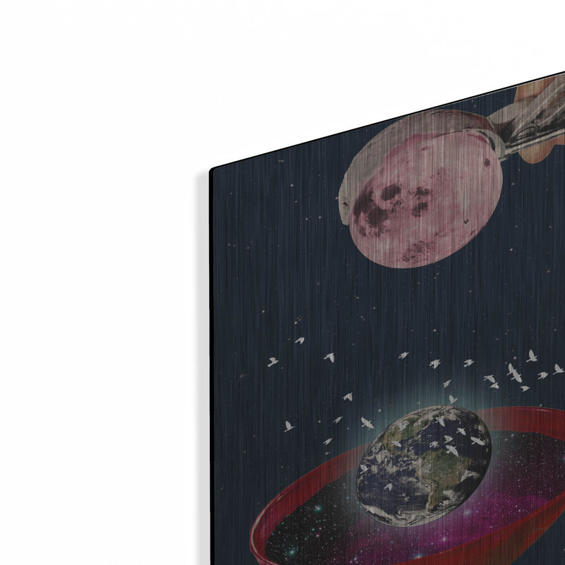 «La création de l’univers» par Elo Marc, art mural en métal, H 16 po x l 12 po
