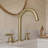 Cube Widspread 3-hole,2-handle Bathroom Sink Faucet with Drain Assembly-126450679