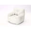 Fauteuil à billes en velours doux rembourré d'éponge à mémoire de forme, ivoire