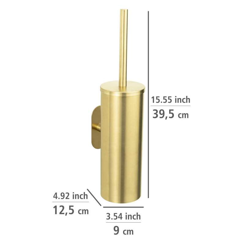 WENKO Turbo-Loc® toilet set Orea Gold Matt closed, attaches without drilling