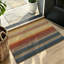 Tapis à rayures dégradées dans des tons naturels, 119 x 79 cm, pour couloir ou vestibule