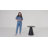 Carnisha 24 Inch Round Black Pedestal End Table