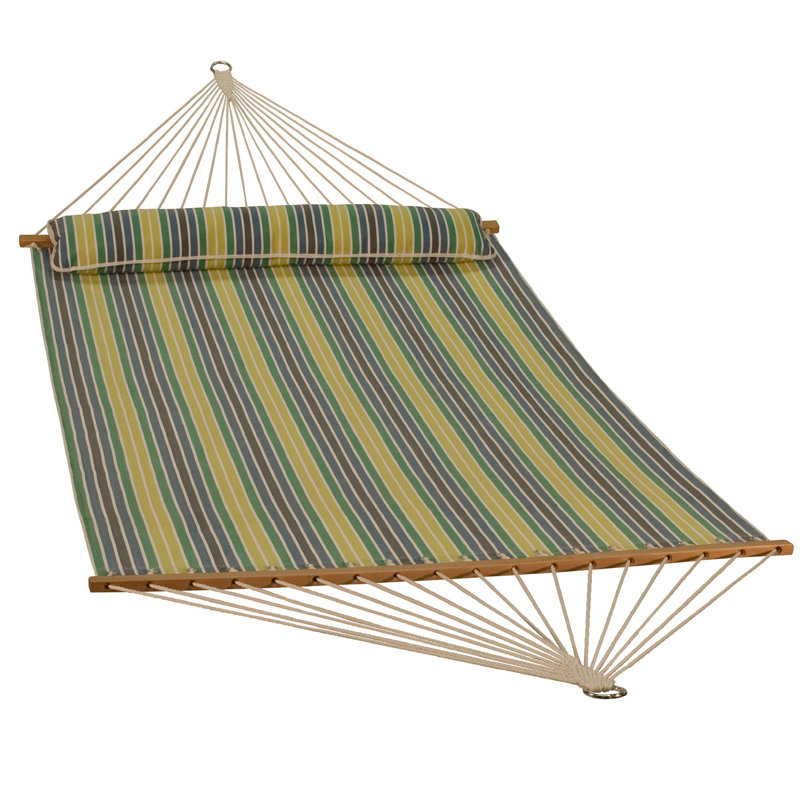 Kylah 2 Person Spreader Bar Hammock, Spring Stripe