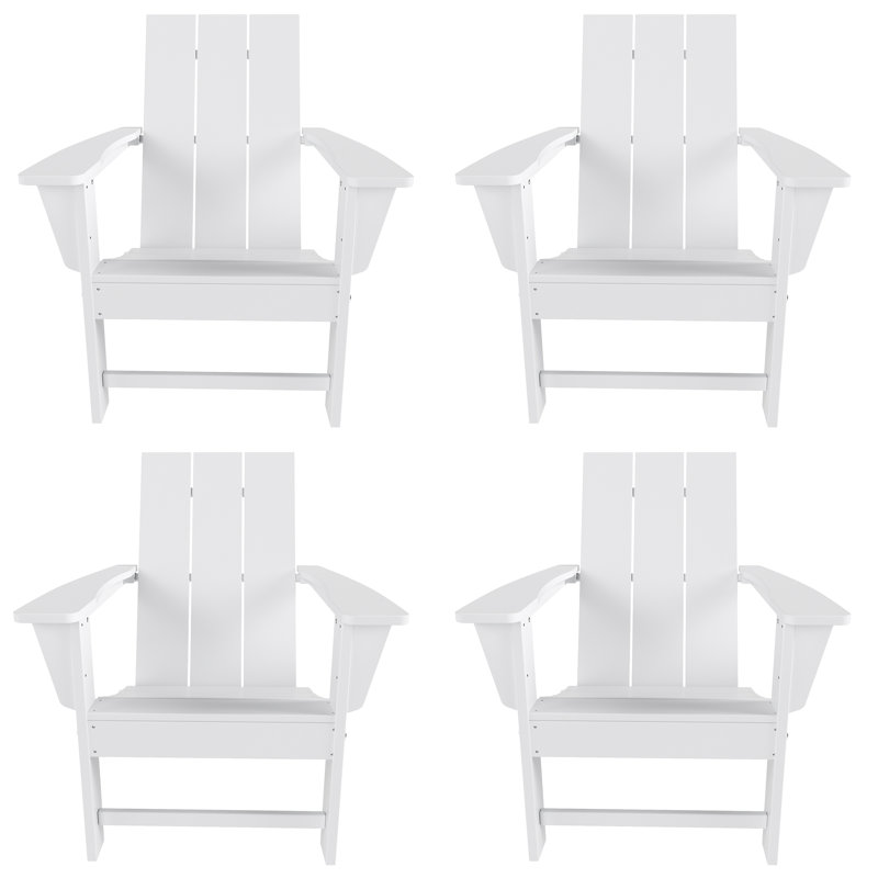 Joubert Foldable Outdoor Adirondack Set, White