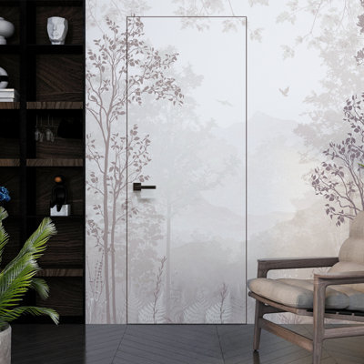 Invisible Frameless Door Manufactured Wood Solid Core Reverse Interior Door