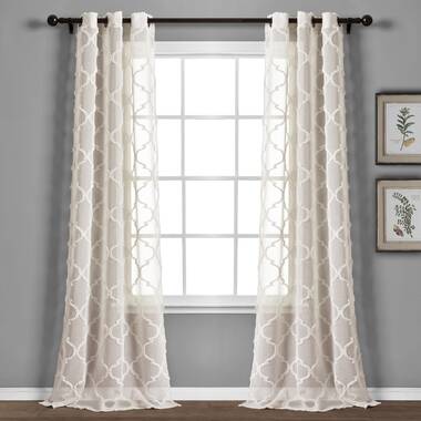 Elrene Bianca Semi-Sheer Window Curtain with Tassels 21192BLH