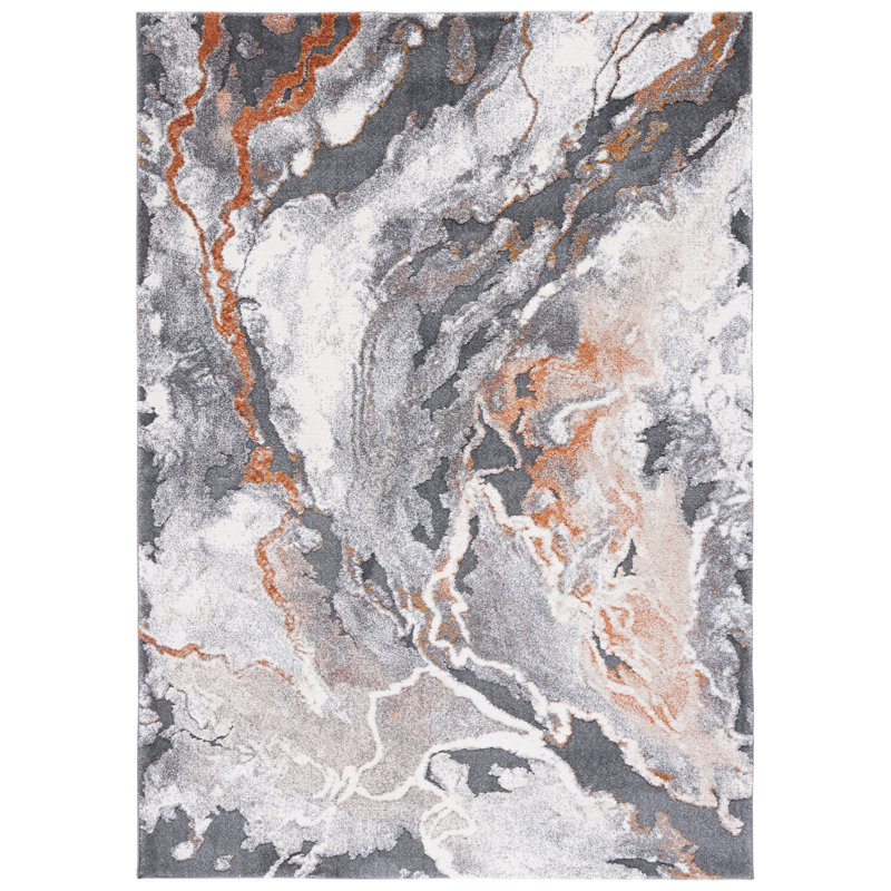 Cyrus Shag Performance Abstract Rug, Rectangle 4'5" x 6'5"