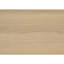 Commode large Kery, 6 tiroirs avec poignées de tableau, brun naturel et bois blanc