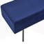 Banc rembourré en velours de chambre de style contemporain, bleu-848276689