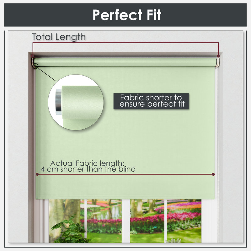 Blackout Roller Shade, Sage Green, 150cm W x 165cm L
