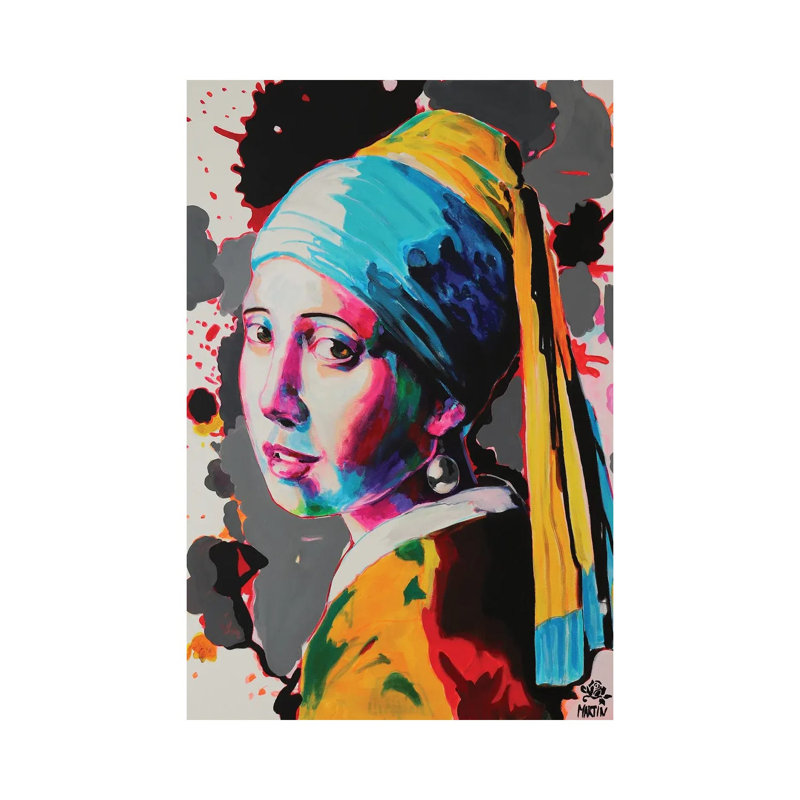 Girl With Pearl Earring by Peter Martin - Wrapped Canvas Gallery-Wrapped Canvas Giclée, 20.32 cm H x 30.48 cm W