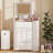 3 Drawers Flip Top Makeup Vanity Table With Storage Stool