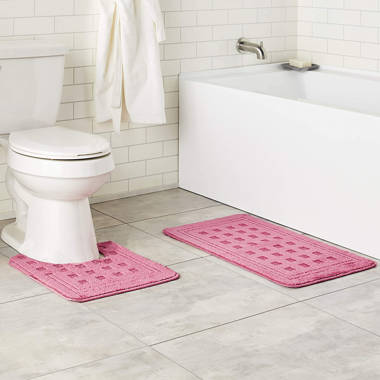 Bless international Floral 2 Piece Bath Rug Set