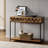 Pendergrass Stella 42" Solid Wood Console Table,Entry table,Hoyer table with metal frames