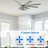  65" Industrial Silver Large Ceiling Fan with Light and Remote, 6 Speed Reverisble DC Motor for Living Room-254580400