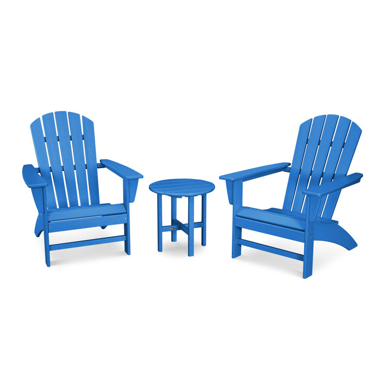 Ensemble Adirondack nautique 3 pièces, Bleu Pacifique