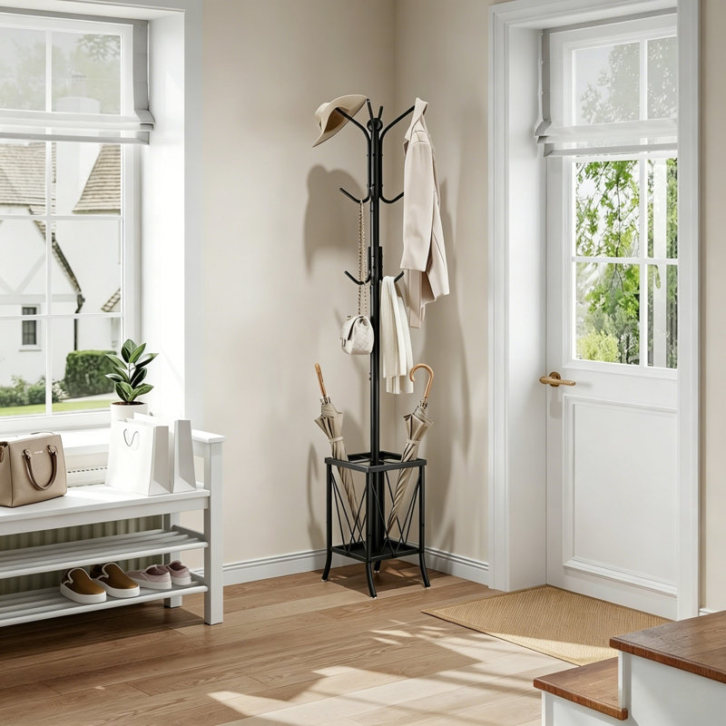 Freestanding 12 - Hook Coat Rack