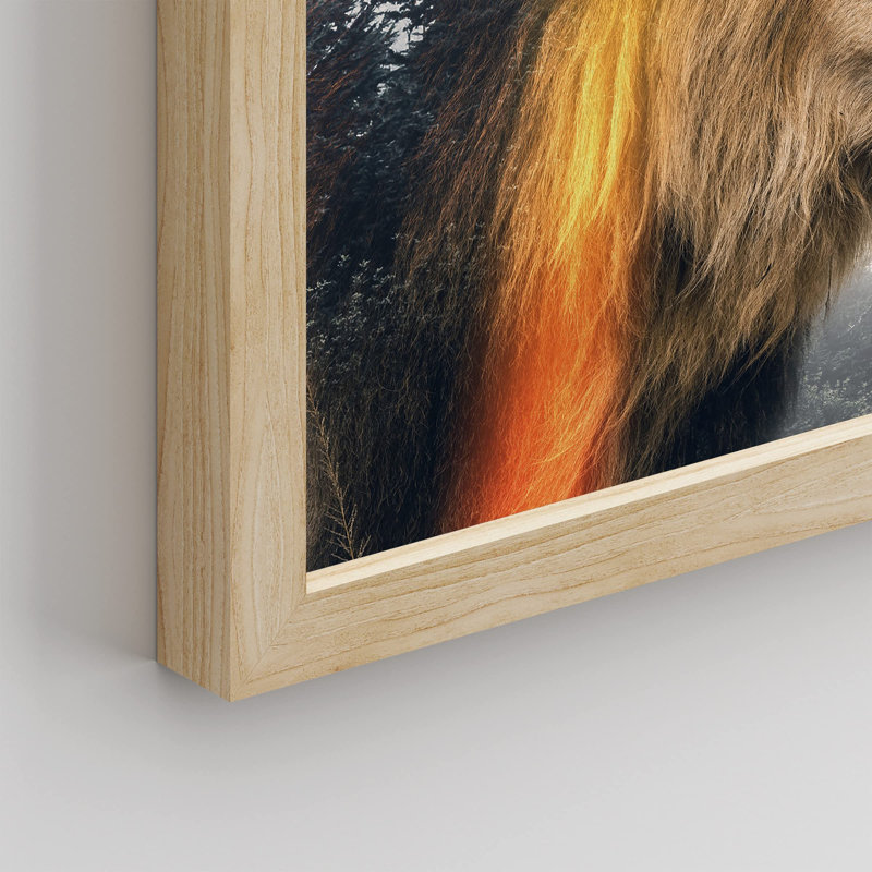 "Kind Humble Proud, le défi du lion", H 10 po x l 8 po, Naturel