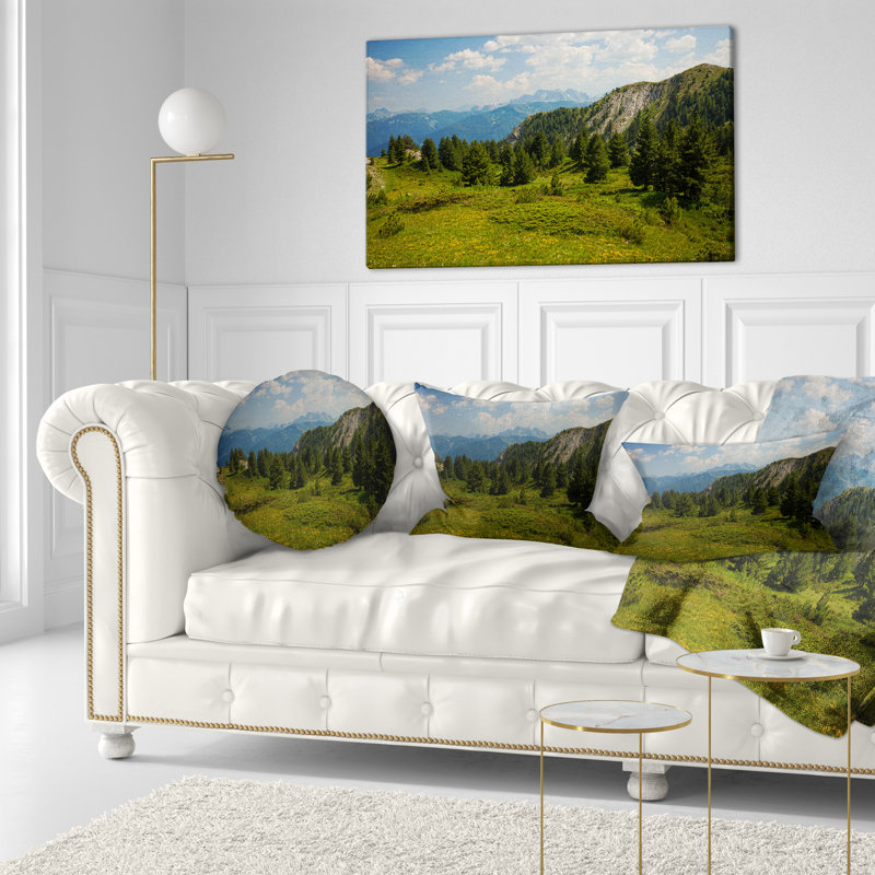 Coussin Amazing visiteurs montagnes - paysage imprimé