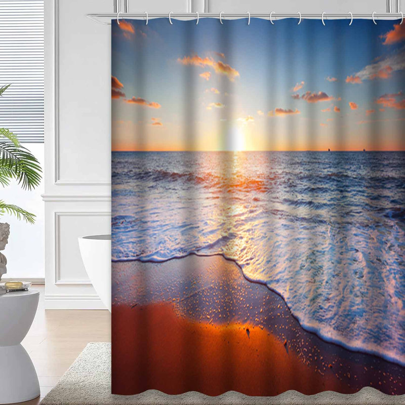 Rideau de douche Sunset Beach, L 72 po x l 84 po